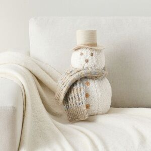 Pottery Barn Snowman Shaped Pillow